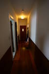 Front hallway. Bedroom and closet are on the left, bedroom is on the right.